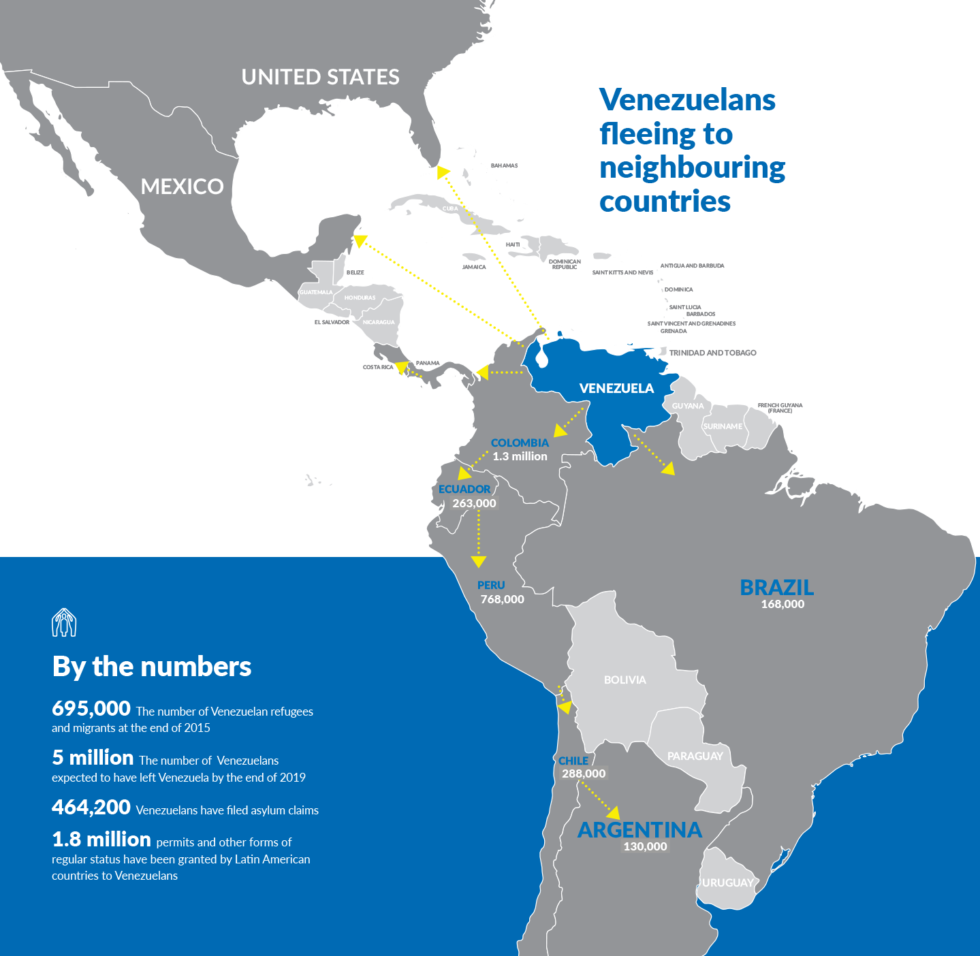 Four Million And Counting The Escalating Crisis In Venezuela   Map Venezuela 980x956 